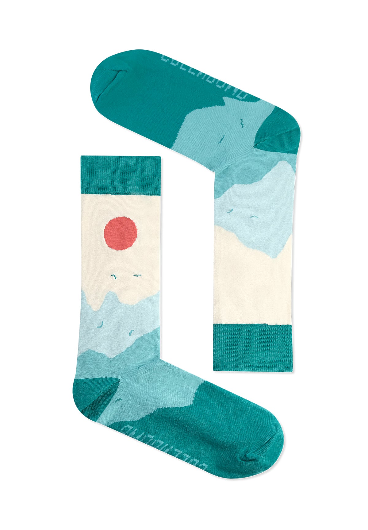 Holiday Green: Lässige Socken aus Bio-Baumwoll Mix für Unisex [11725]