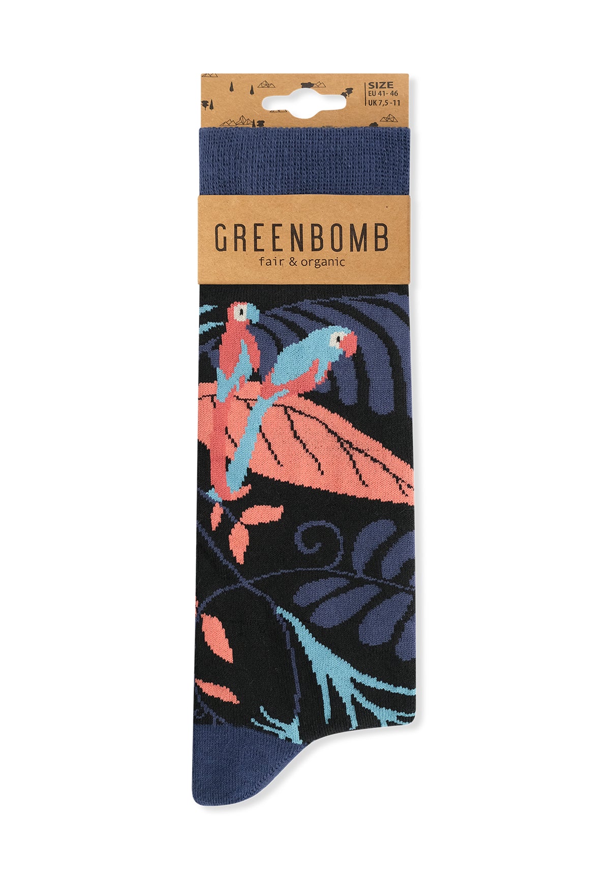 Blau:  Lässige Socken aus Bio-Baumwoll Mix für Unisex [11726]