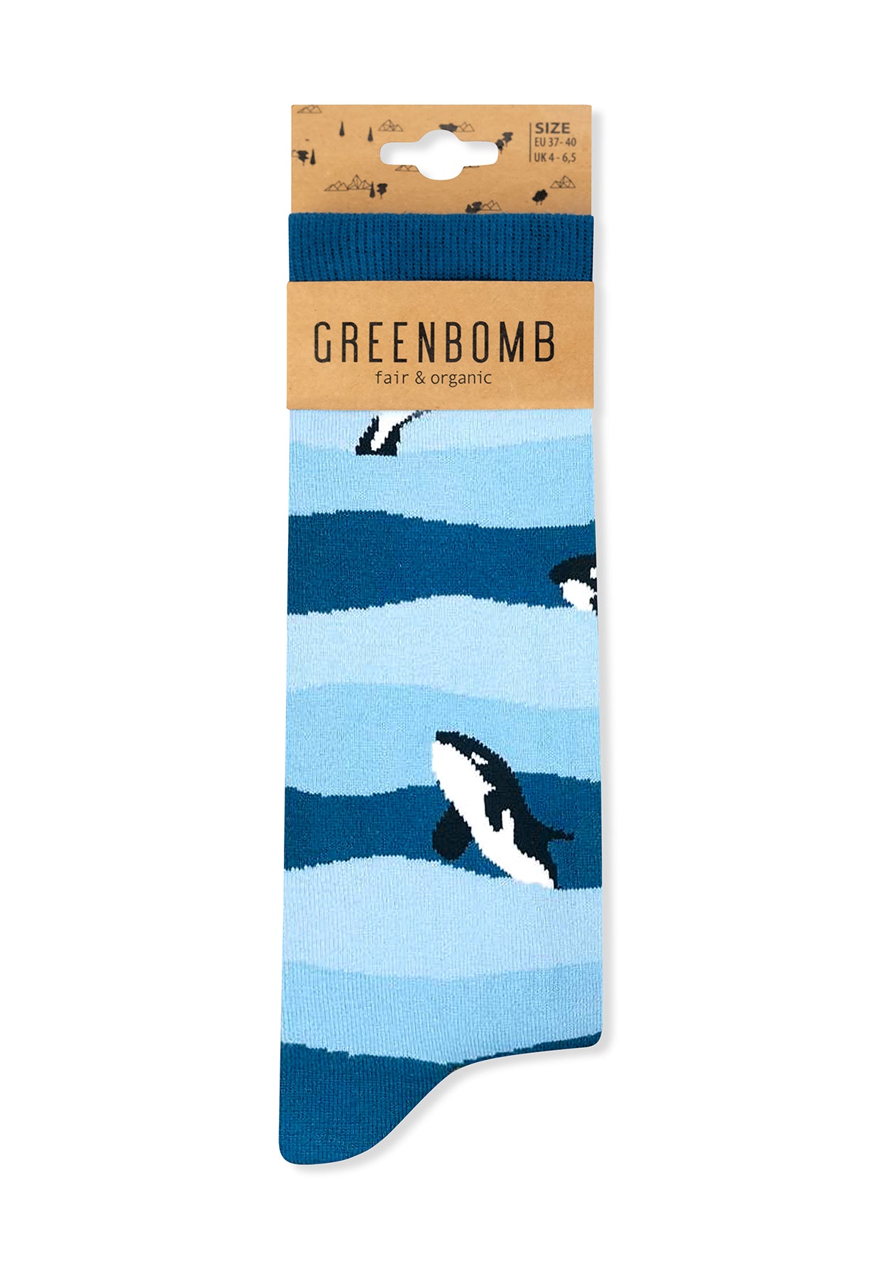 Blau:  Lässige Socken aus Bio-Baumwoll Mix für Unisex [11728]