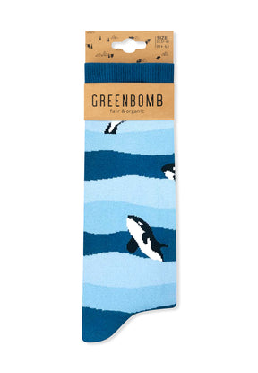 Blau:  Lässige Socken aus Bio-Baumwoll Mix für Unisex [11728]