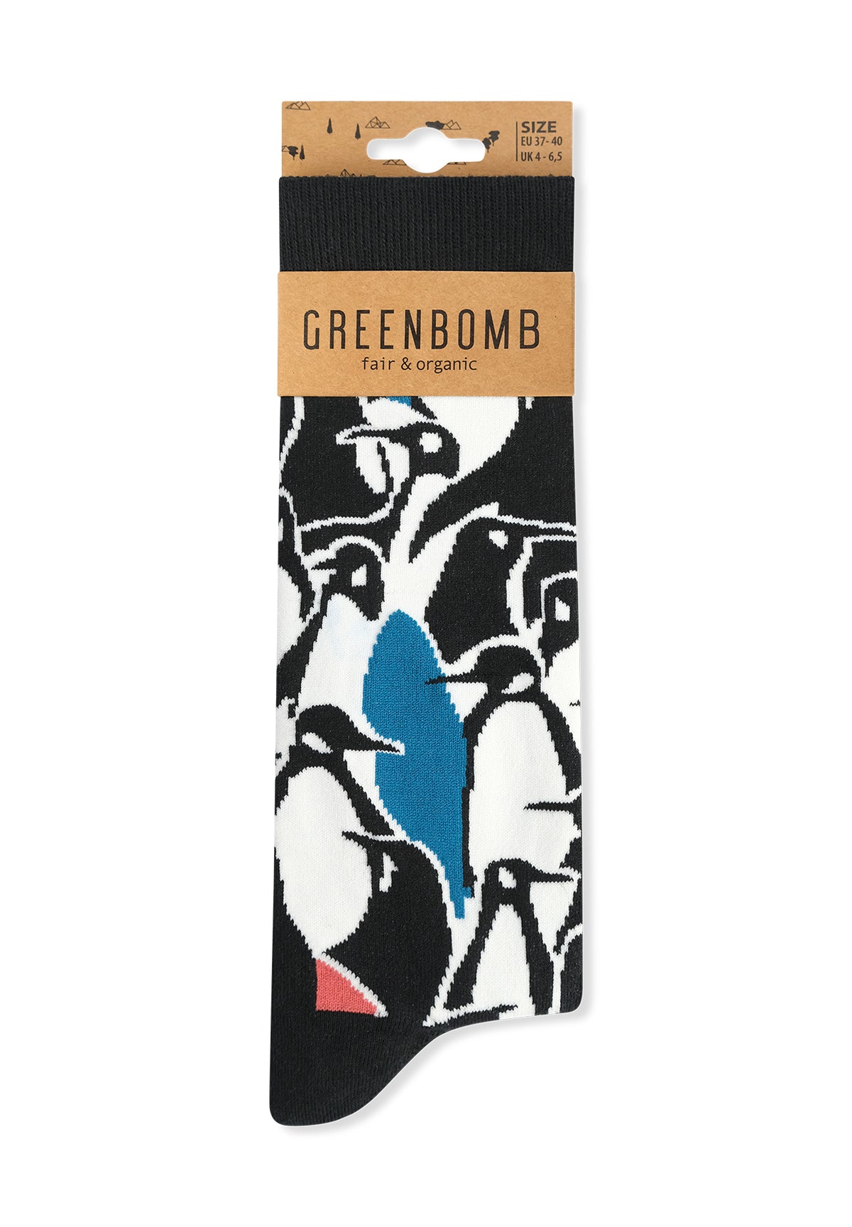 Black: Lässige Socken aus Bio-Baumwoll Mix für Unisex [11730]