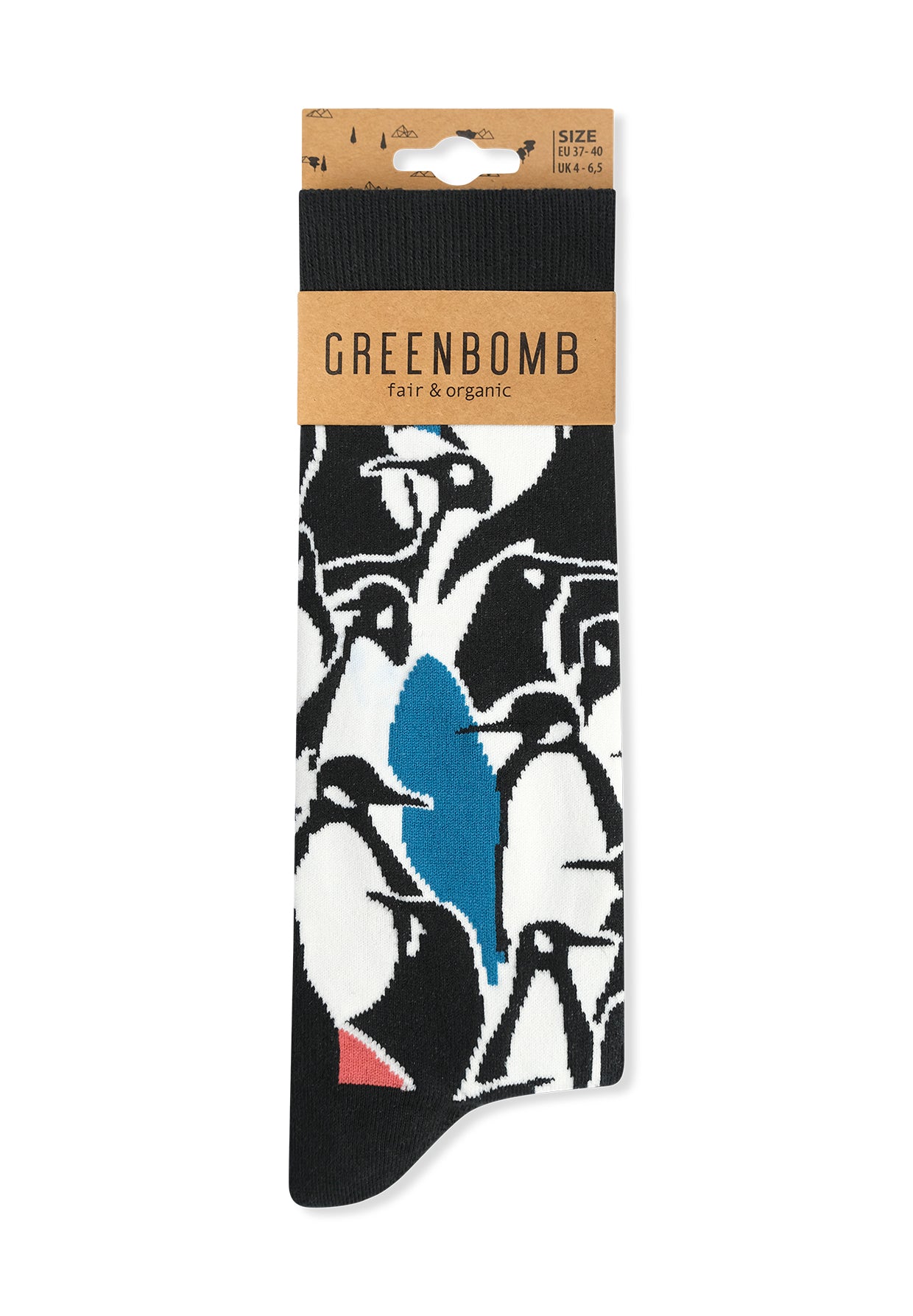 Black: Lässige Socken aus Bio-Baumwoll Mix für Unisex [11730]