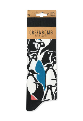 Black: Lässige Socken aus Bio-Baumwoll Mix für Unisex [11730]