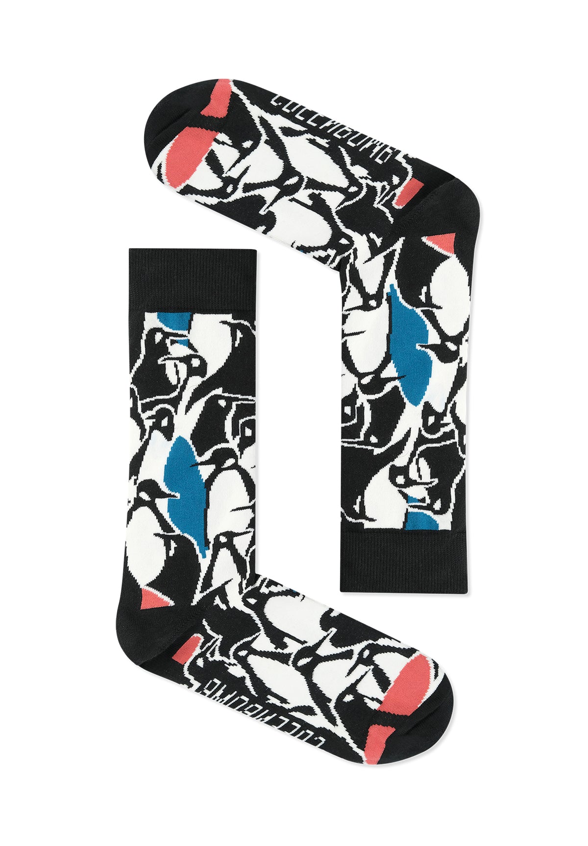 Black: Lässige Socken aus Bio-Baumwoll Mix für Unisex [11731]