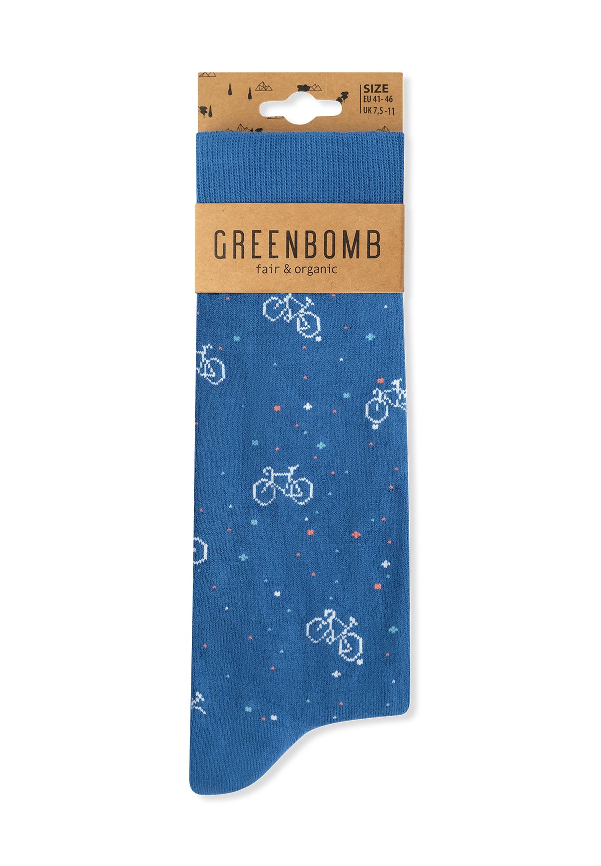 Blau:  Lässige Socken aus Bio-Baumwoll Mix für Unisex [11732]