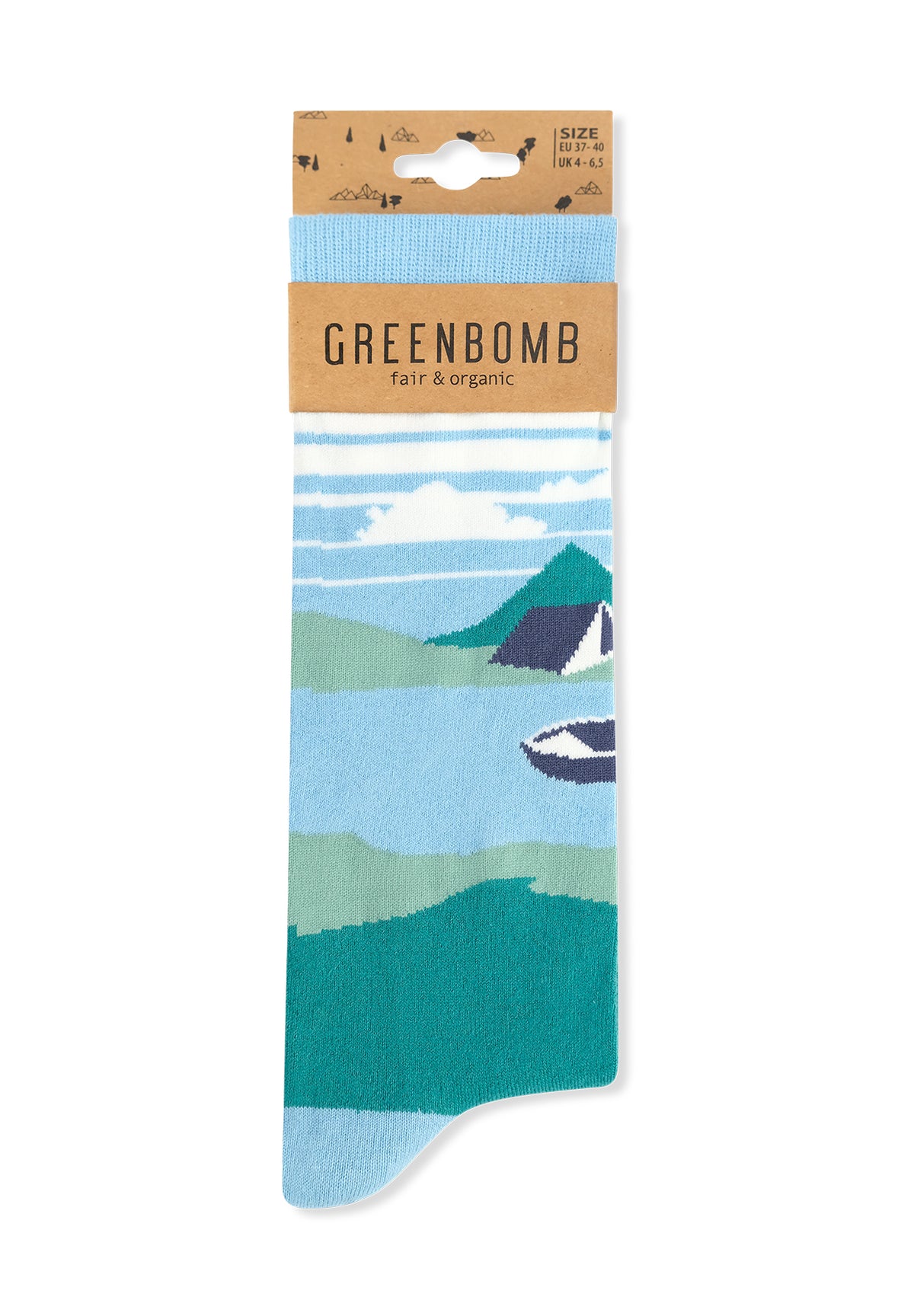 Grün:  Lässige Socken aus Bio-Baumwoll Mix für Unisex [11746]