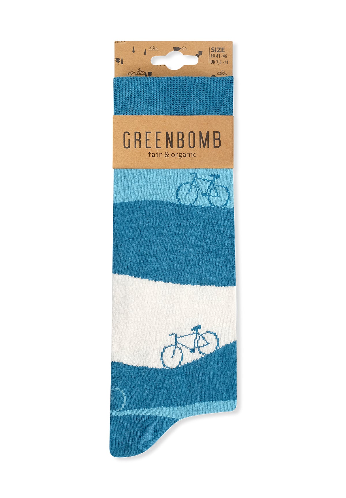 Blau:  Lässige Socken aus Bio-Baumwoll Mix für Unisex [11748]