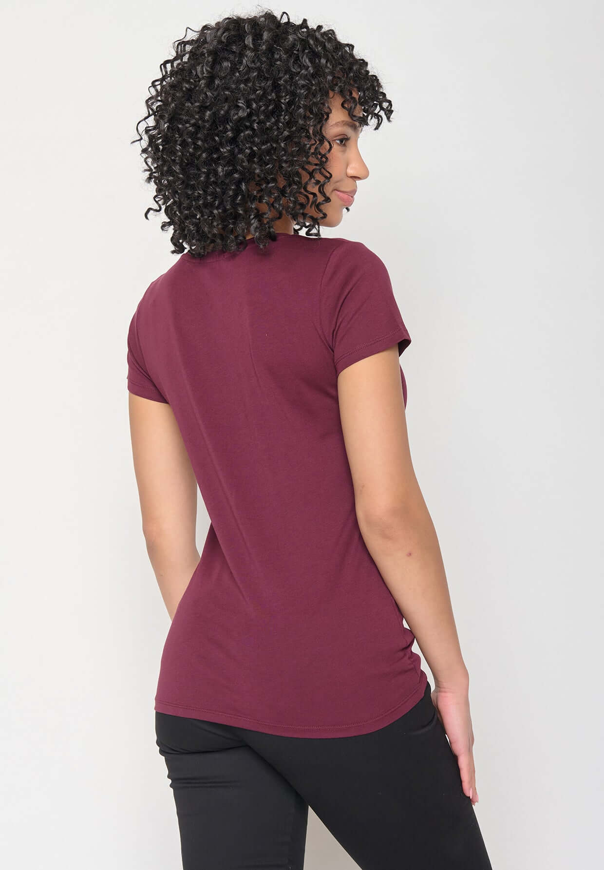 Rot:  Lässiges T-Shirt aus Bio-Baumwolle für Damen [11803]