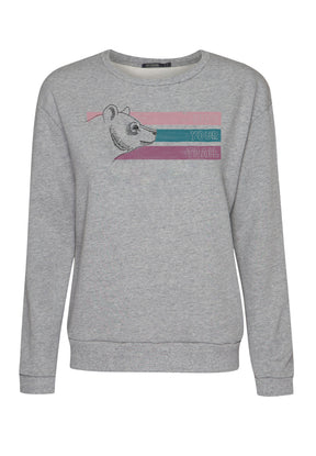 Heather Grey: Gemütliches Sweatshirt aus Bio-Baumwolle für Damen [11806]