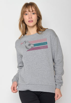 Heather Grey: Gemütliches Sweatshirt aus Bio-Baumwolle für Damen [11809]