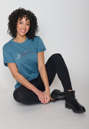 Steelblue: Lässiges T-Shirt aus Bio-Baumwolle für Damen [11841]