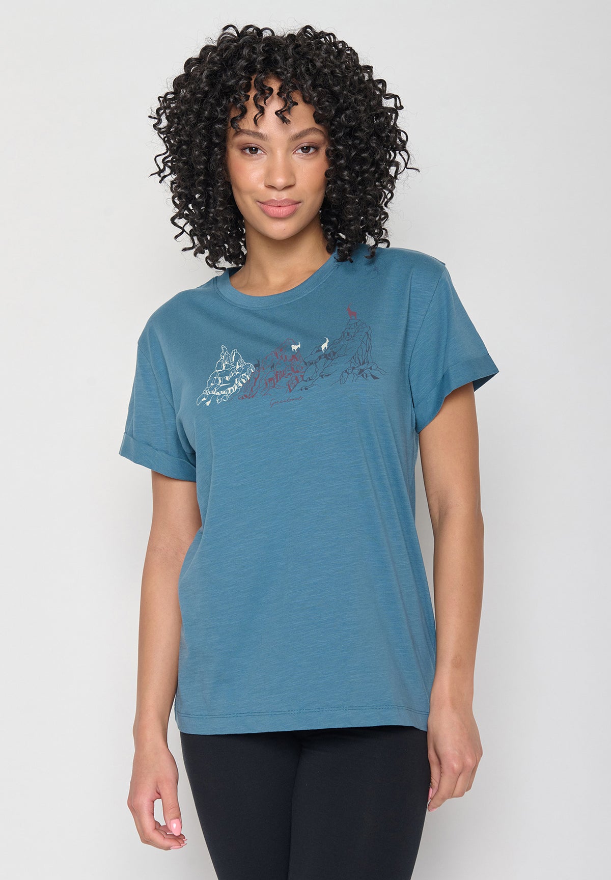 Steelblue: Lässiges T-Shirt aus Bio-Baumwolle für Damen [11843]
