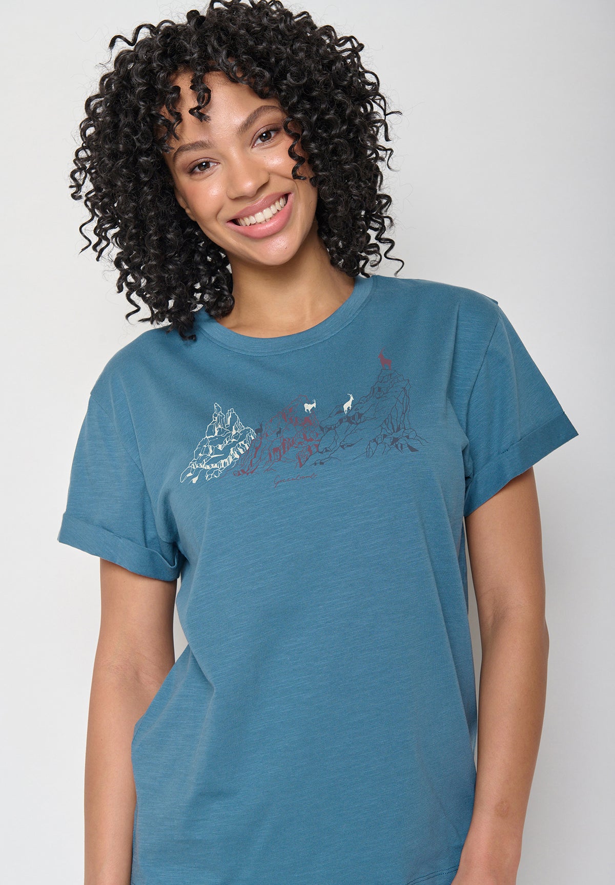 Steelblue: Lässiges T-Shirt aus Bio-Baumwolle für Damen [11844]