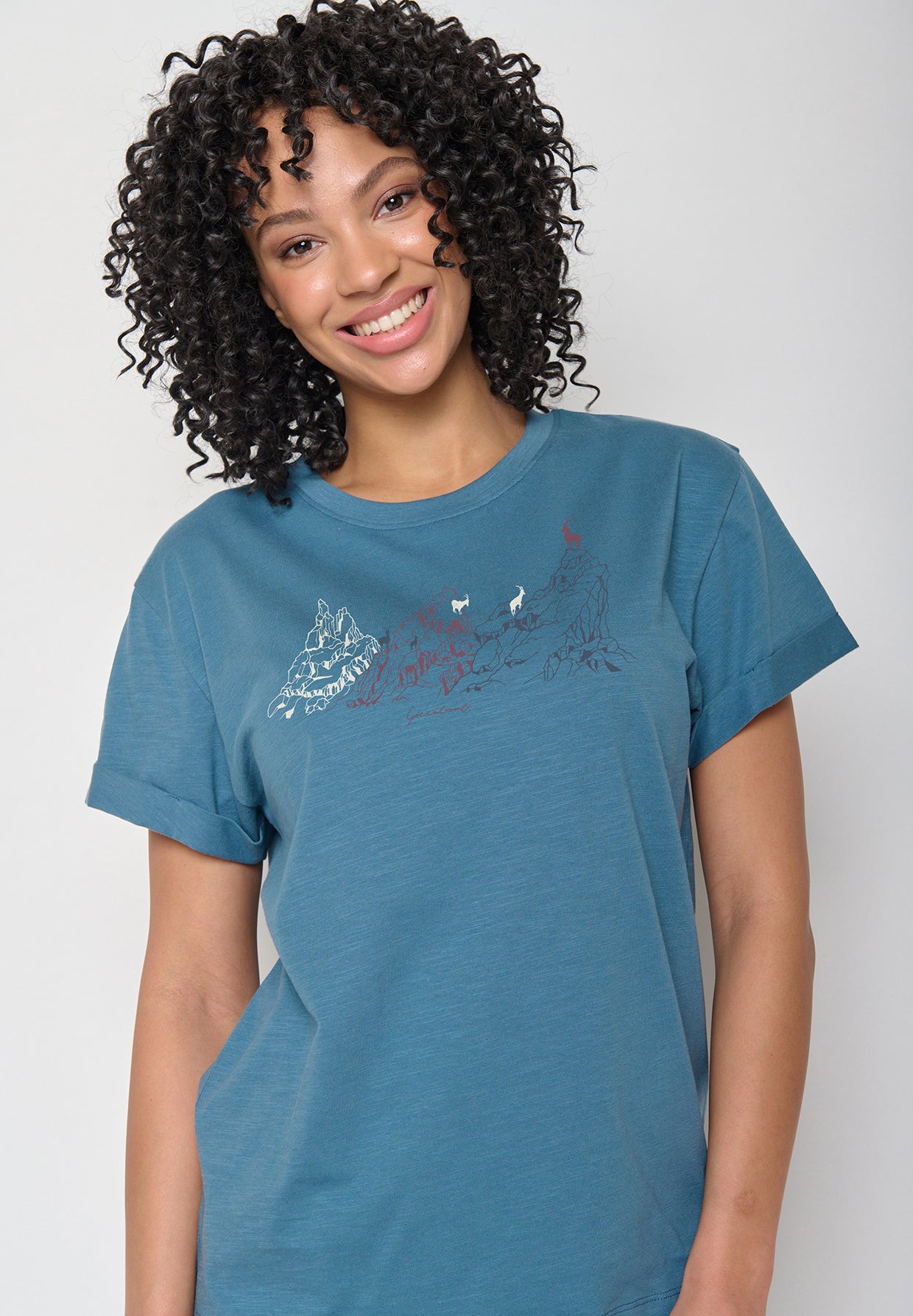 Steelblue: Lässiges T-Shirt aus Bio-Baumwolle für Damen [11844]