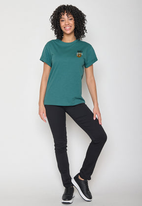 Jungle Green: Lässiges T-Shirt aus Bio-Baumwolle für Damen [11863]
