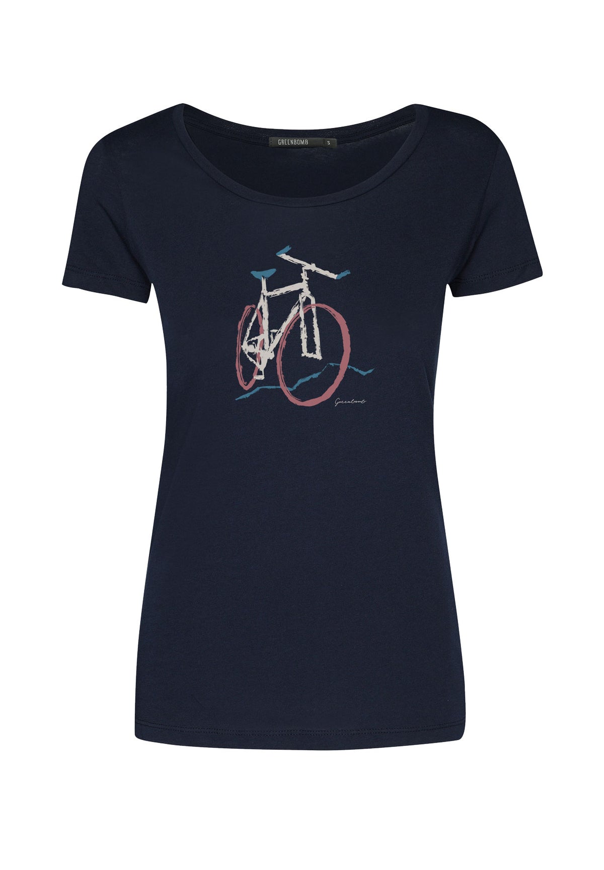 Dark Navy: Sportliches T-Shirt aus Bio-Baumwolle für Damen [11879]