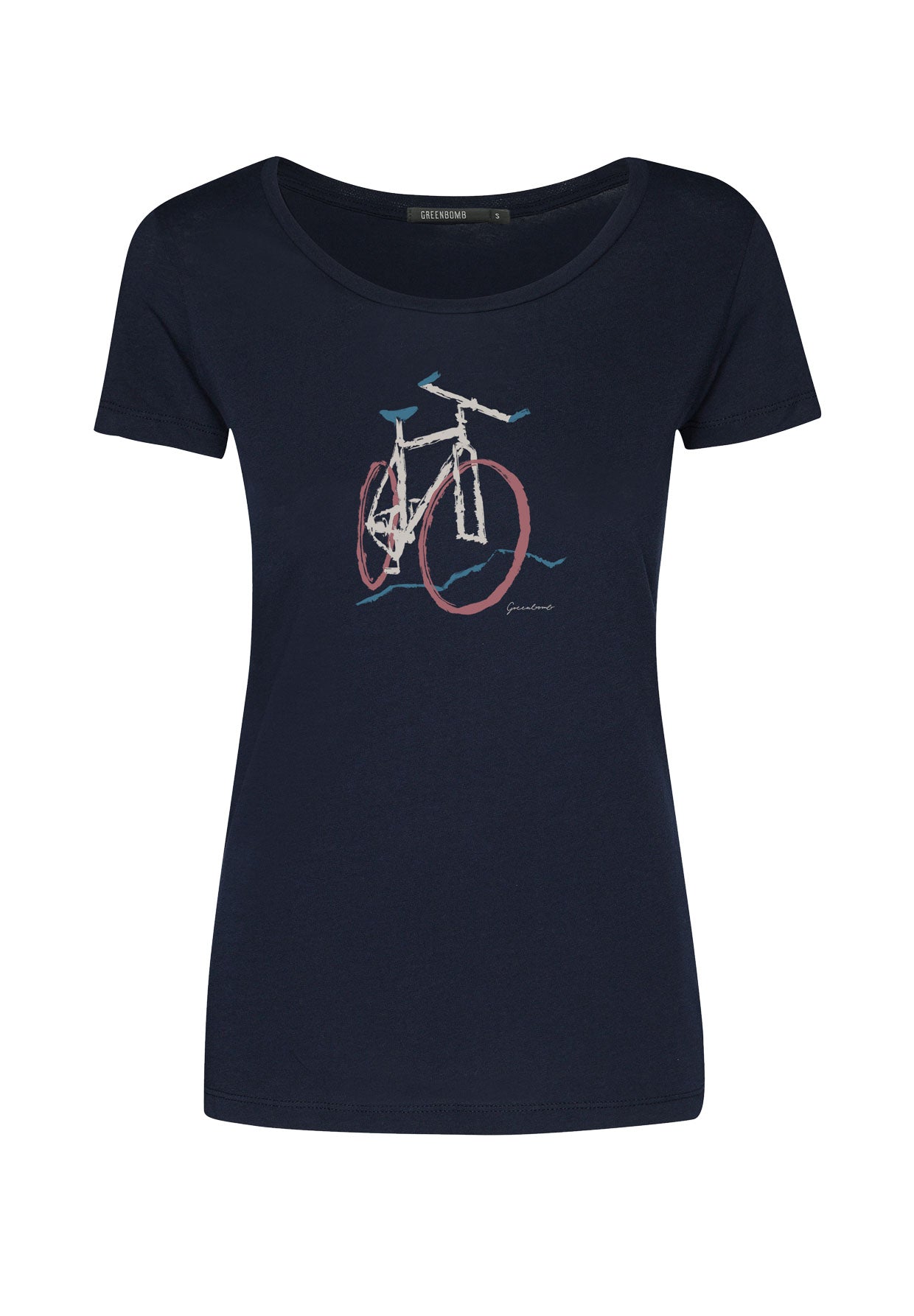 Dark Navy: Sportliches T-Shirt aus Bio-Baumwolle für Damen [11879]