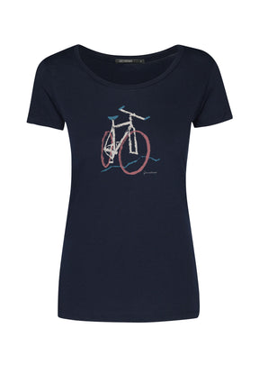 Dark Navy: Sportliches T-Shirt aus Bio-Baumwolle für Damen [11879]
