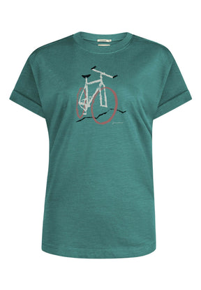 Grün:  Lässiges T-Shirt aus Bio-Baumwolle für Damen [11883]