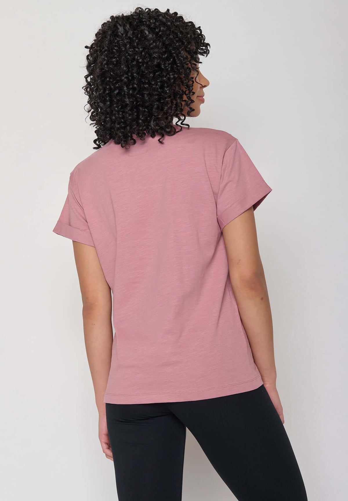 Rosa:  Lässiges T-Shirt aus Bio-Baumwolle für Damen [11924]