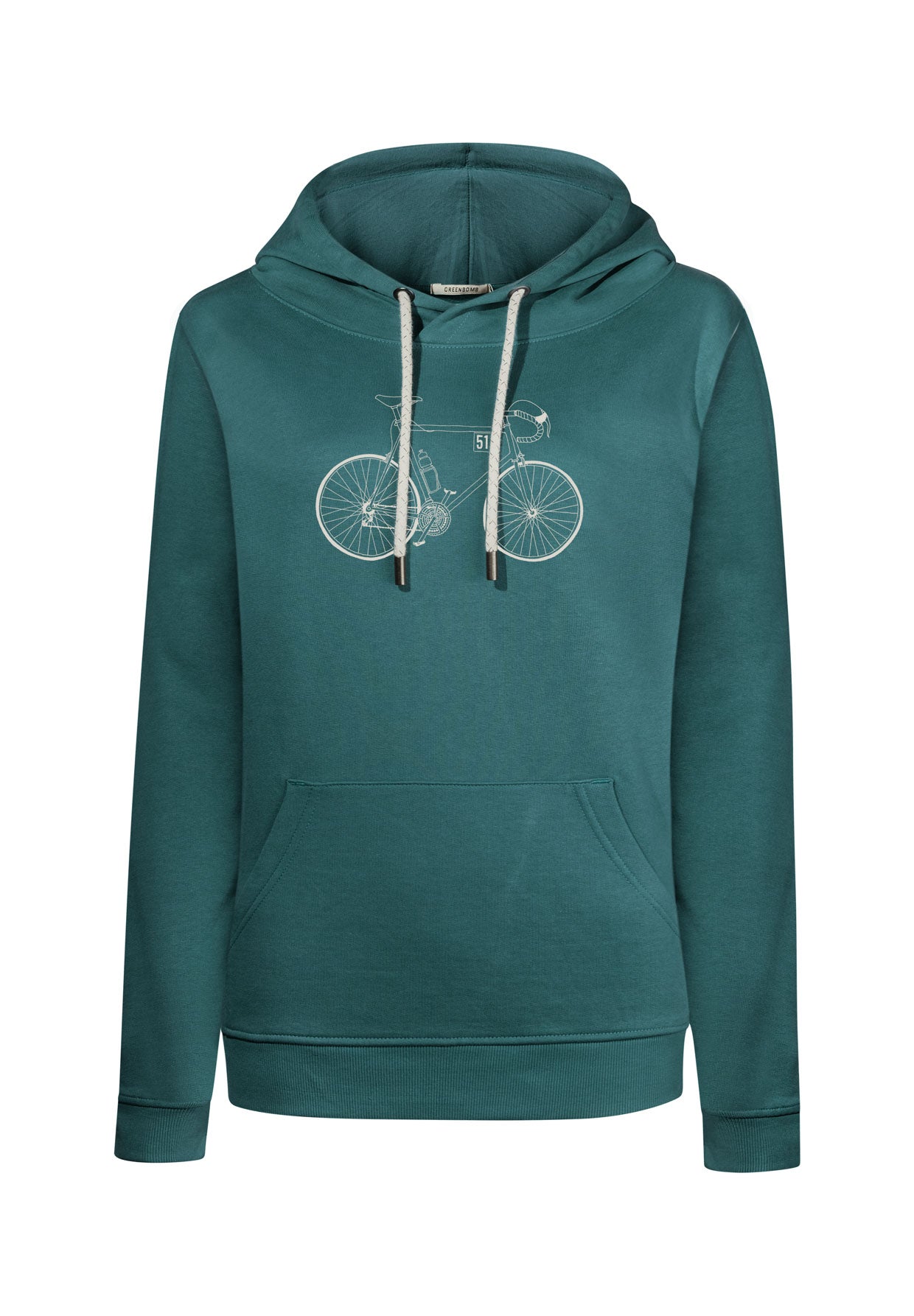 Jungle Green: Gemütlicher Hoodie aus Bio-Baumwolle für Damen [11927]