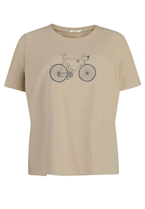 Latte: Lässiges T-Shirt aus Bio-Baumwoll-Mix für Damen [11932]