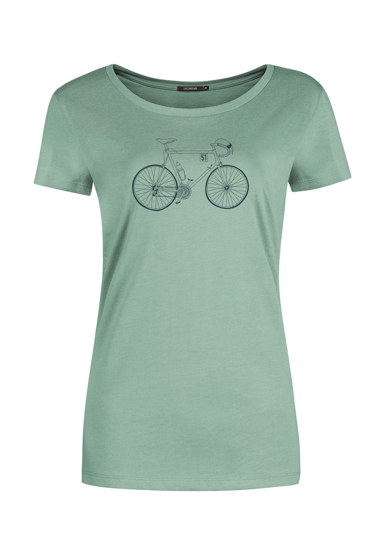 Pale Green: Lässiges T-Shirt aus Bio-Baumwolle für Damen [11942]