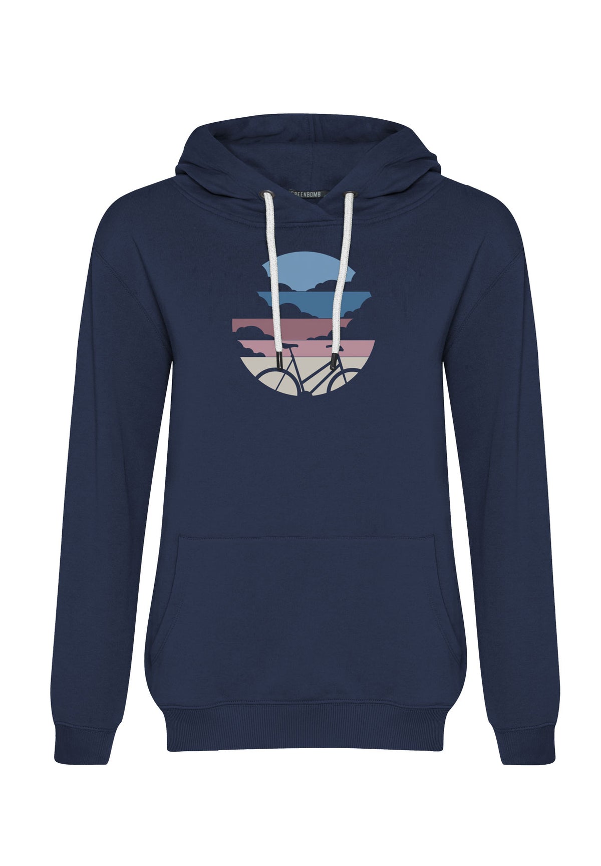 Navy: Gemütlicher Hoodie aus Bio-Baumwolle für Damen [11947]