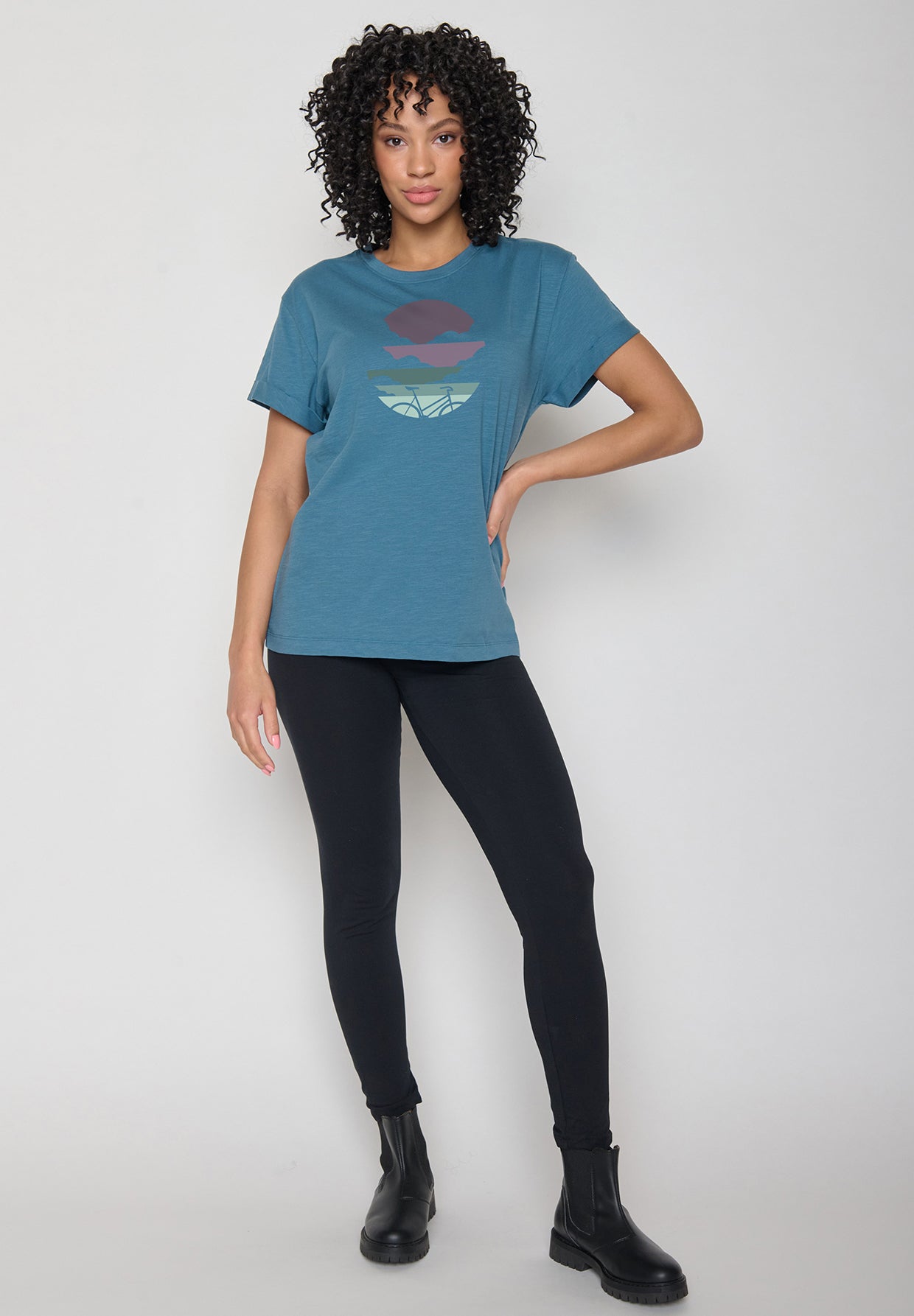 Steelblue: Lässiges T-Shirt aus Bio-Baumwolle für Damen [11960]