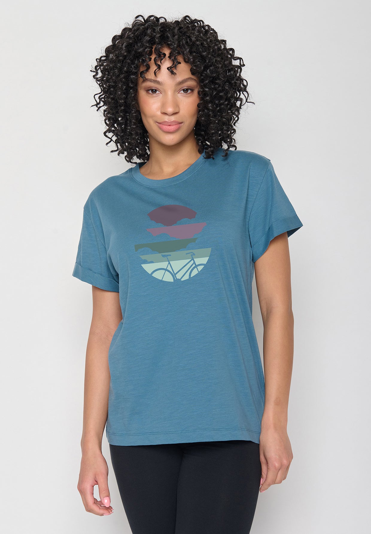 Steelblue: Lässiges T-Shirt aus Bio-Baumwolle für Damen [11962]