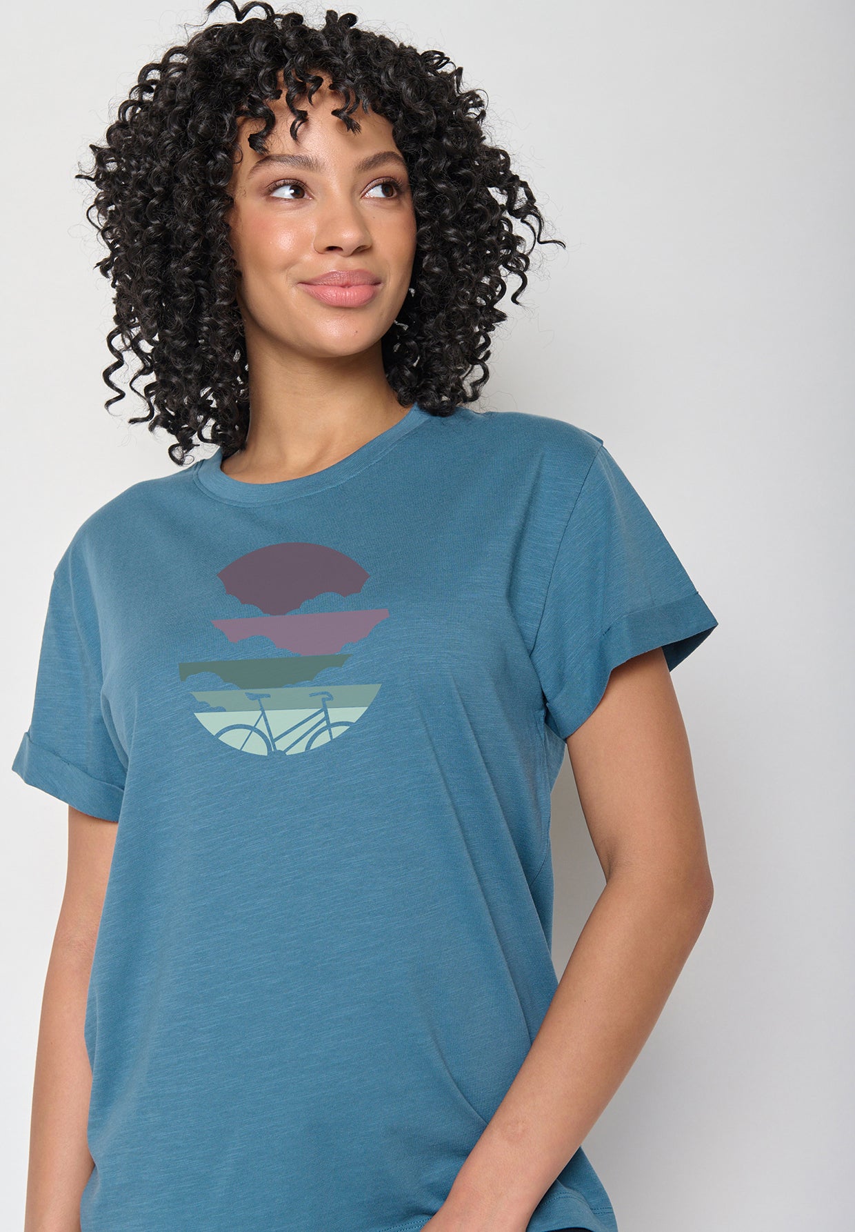 Steelblue: Lässiges T-Shirt aus Bio-Baumwolle für Damen [11963]