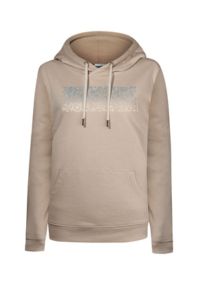 Latte: Gemütlicher Hoodie aus Bio-Baumwolle für Damen [11968]