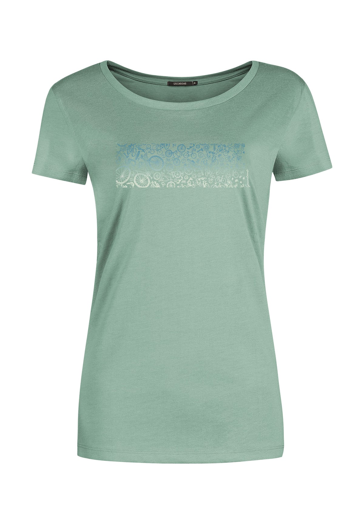 Pale Green: Sportliches T-Shirt aus Bio-Baumwolle für Damen [11976]