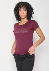 Velvet Rain: Lässiges T-Shirt aus Bio-Baumwolle für Damen [11984]