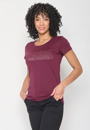 Velvet Rain: Lässiges T-Shirt aus Bio-Baumwolle für Damen [11984]