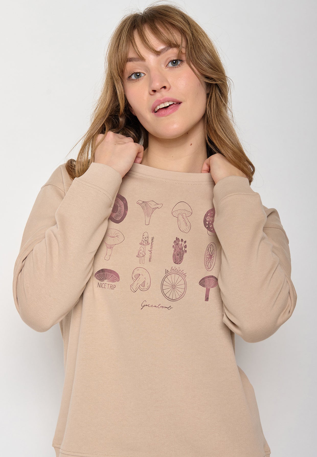 Latte: Gemütliches Sweatshirt aus Bio-Baumwolle für Damen [11990]