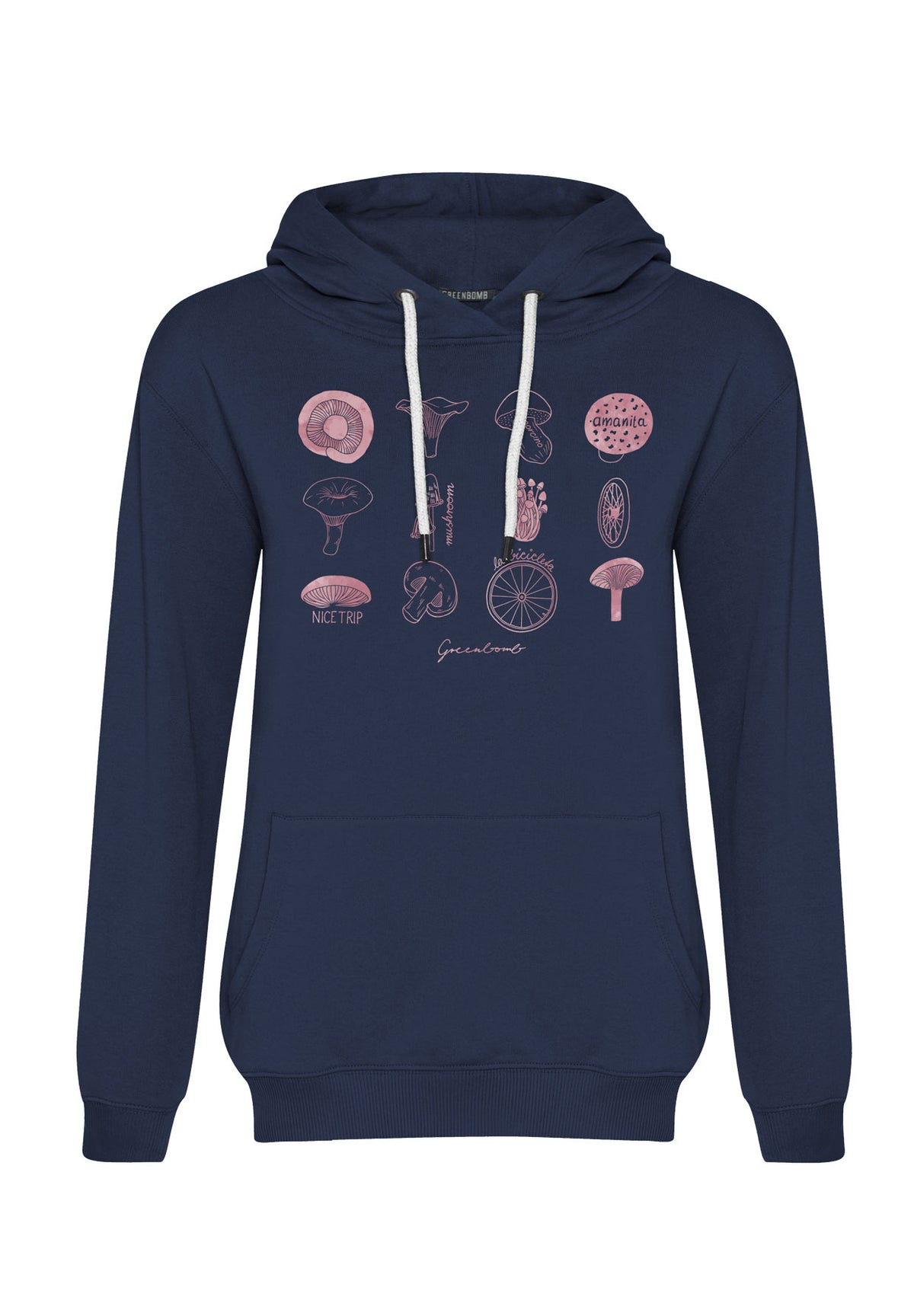 Navy: Gemütlicher Hoodie aus Bio-Baumwolle für Damen [11991]