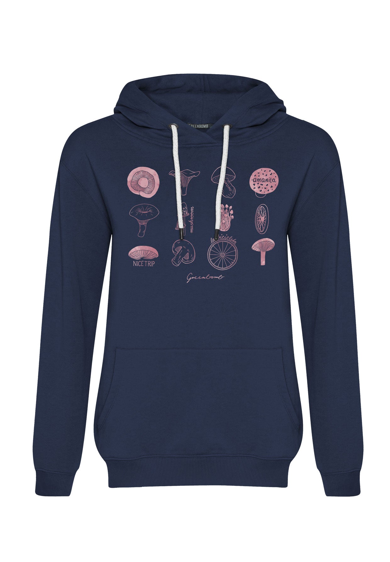 Navy: Gemütlicher Hoodie aus Bio-Baumwolle für Damen [11991]