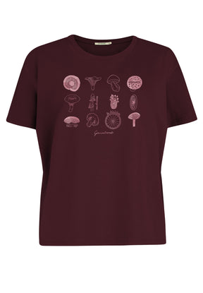 Rot:  Lässiges T-Shirt aus Bio-Baumwoll Mix für Damen [11996]