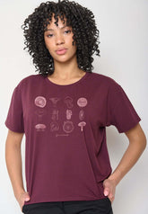 Rot:  Lässiges T-Shirt aus Bio-Baumwoll Mix für Damen [11999]