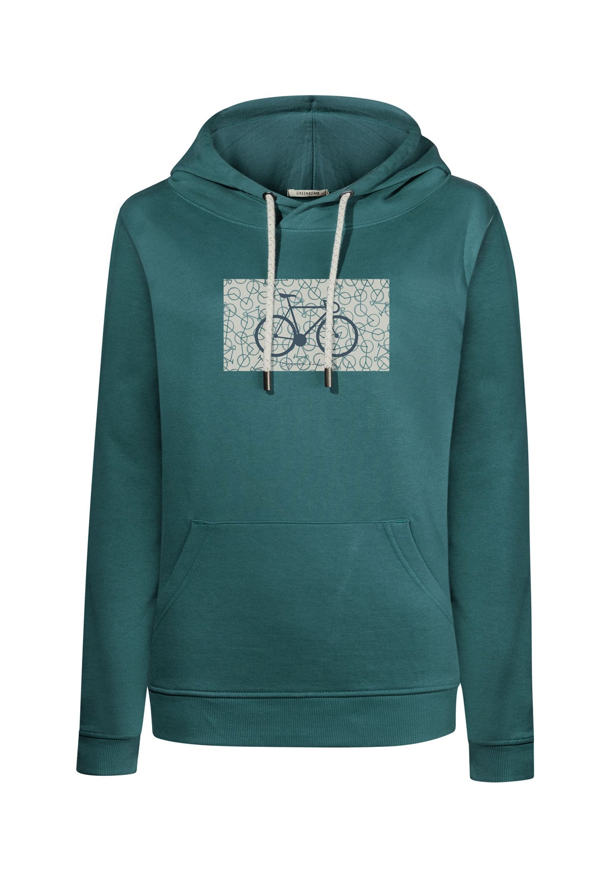 Jungle Green: Gemütlicher Hoodie aus Bio-Baumwolle für Damen [12004]