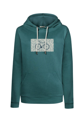Jungle Green: Gemütlicher Hoodie aus Bio-Baumwolle für Damen [12004]