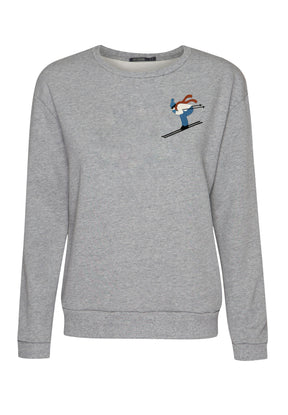 Heather Grey: Gemütliches Sweatshirt aus Bio-Baumwolle für Damen [12017]