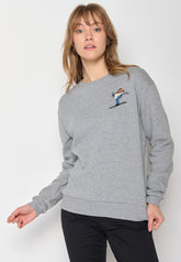 Heather Grey: Gemütliches Sweatshirt aus Bio-Baumwolle für Damen [12020]