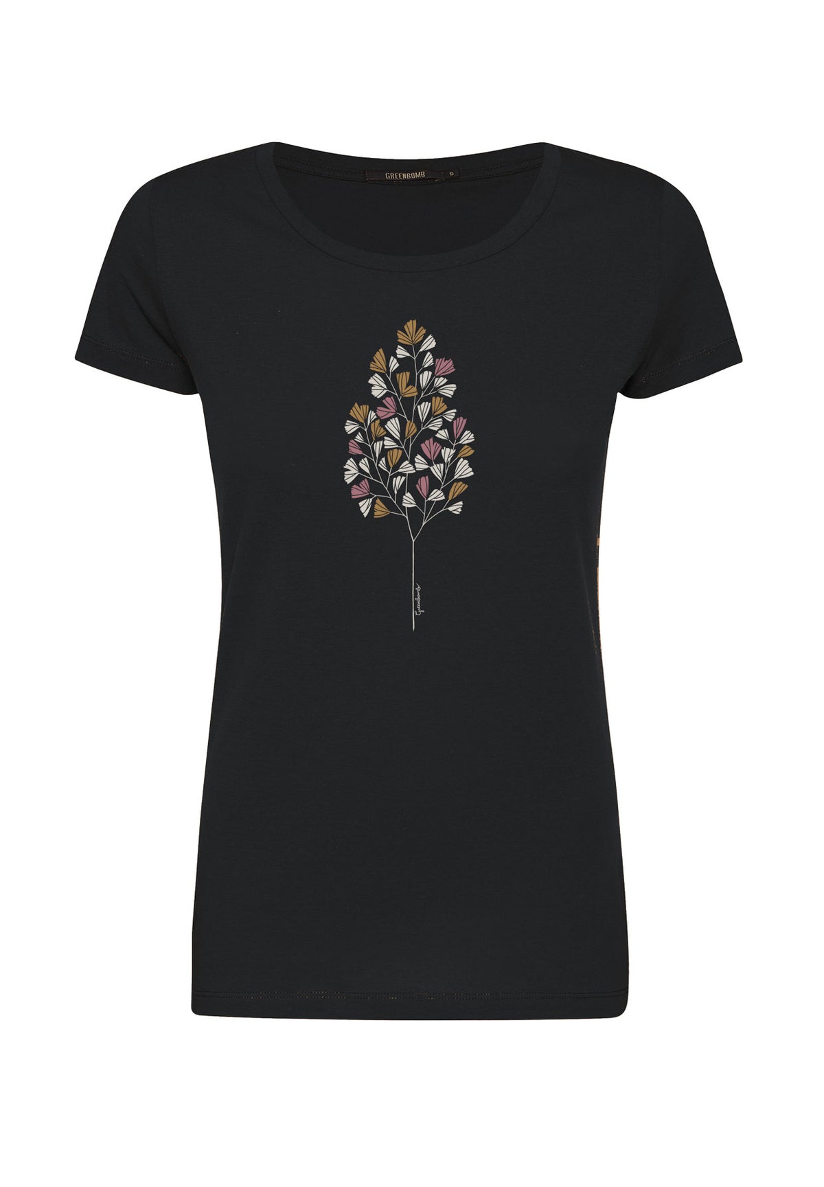 Black: Sportliches T-Shirt aus Bio-Baumwolle für Damen [12034]