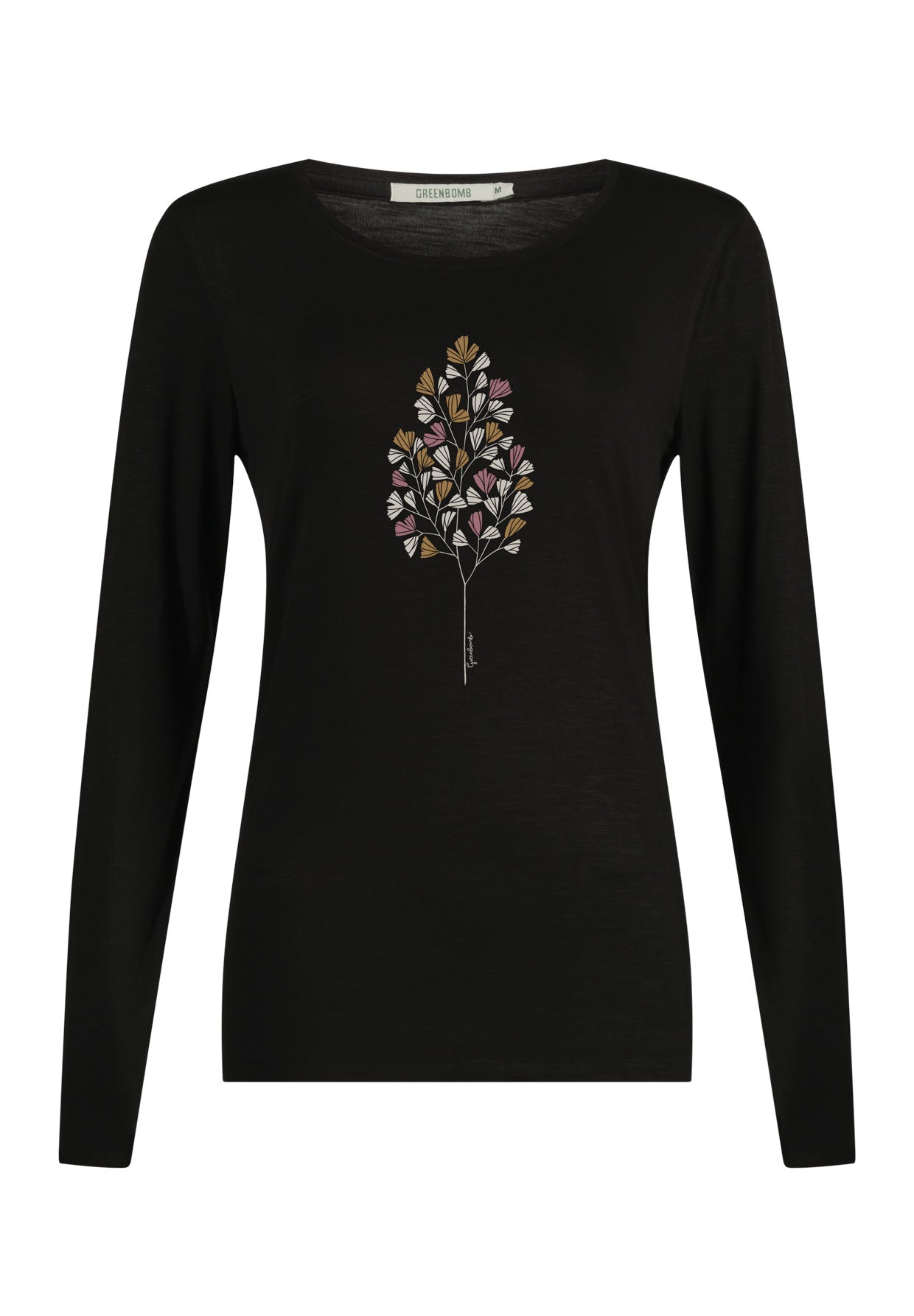 Black: Lässiges Longsleeve aus Viskose (LENZING™ ECOVERO™) Mix für Damen [12038]
