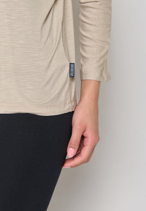 Latte: Gemütliches Longsleeve aus Viskose (LENZING™ ECOVERO™) Mix für Damen [12043]