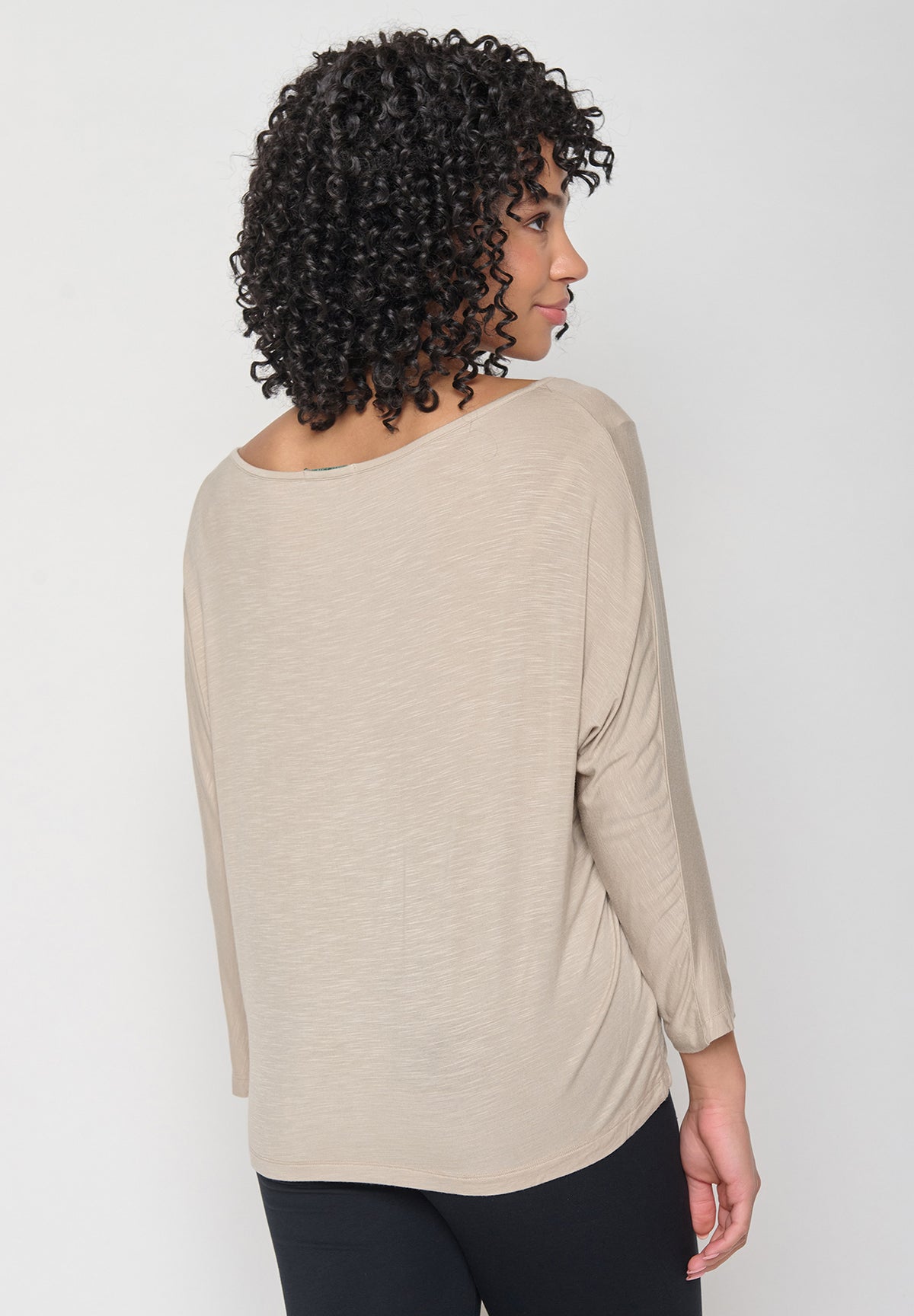 Latte: Gemütliches Longsleeve aus Viskose (LENZING™ ECOVERO™) Mix für Damen [12044]