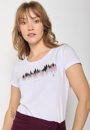 White: Lässiges T-Shirt aus Bio-Baumwolle für Damen [12058]