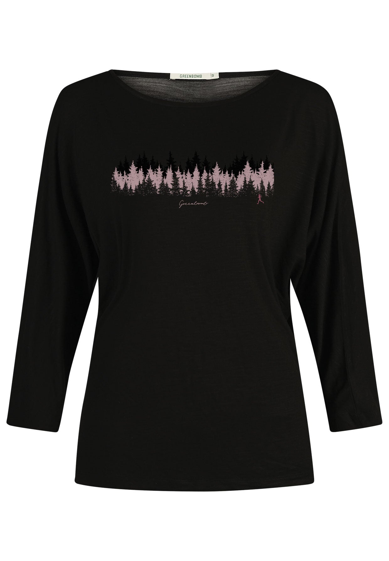 Black: Gemütliches Longsleeve aus Viskose (LENZING™ ECOVERO™) Mix für Damen [12059]